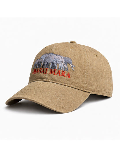 Denim Cap – Masai Mara Elephants Stylish & Durable Everyday Wear