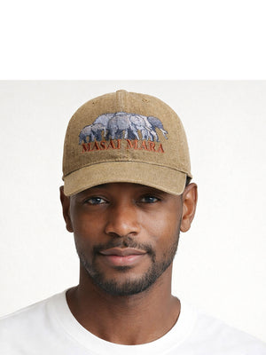 Denim Cap – Masai Mara Elephants Stylish & Durable Everyday Wear