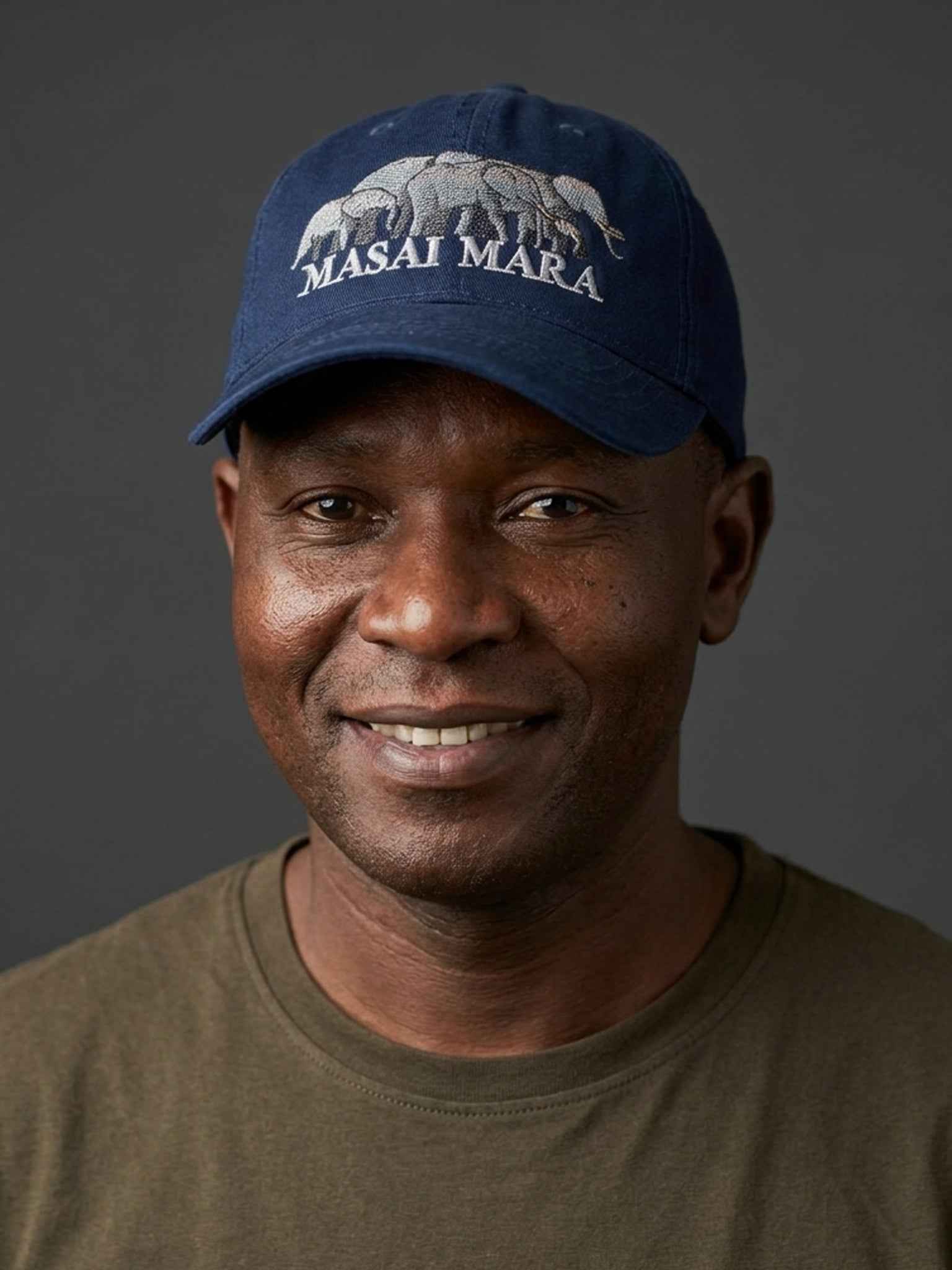 Maasai Mara Elephants– Embroidered Cotton Twill Cap