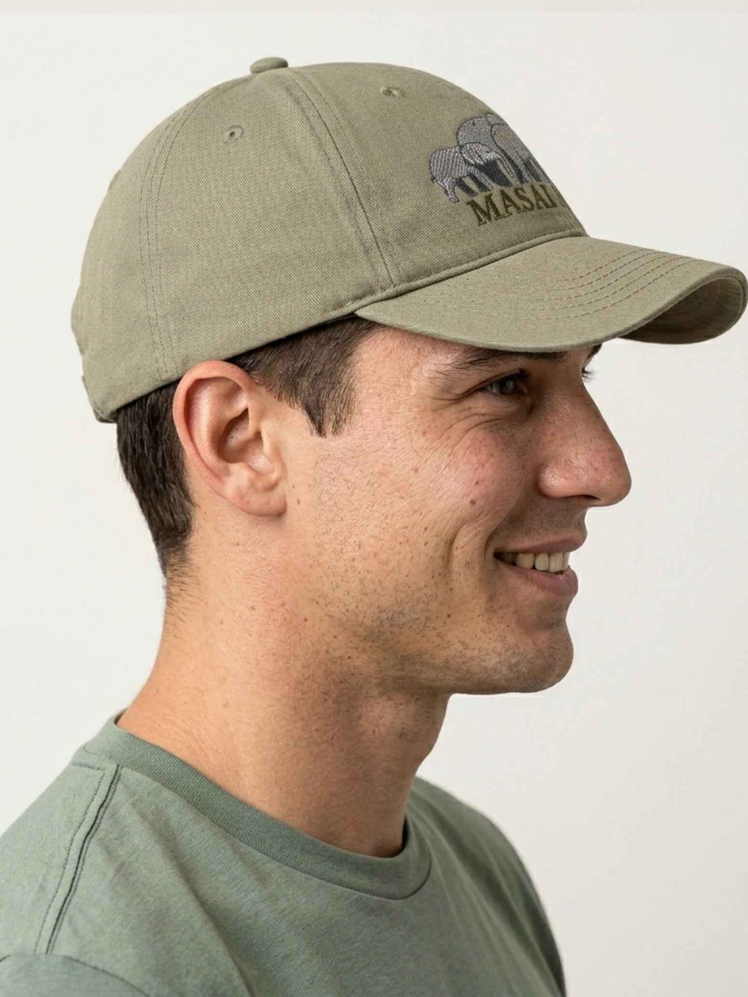 Maasai Mara Elephants– Embroidered Cotton Twill Cap