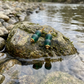 Esther Earrings Jewelry - Frosted Sea Glass & Brass | OneWay Kenya