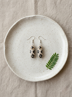 Gladys Earrings - Monochrome Geometric Bead Jewelry | OneWay Kenya