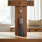 Leather Beaded Keychain - Blue - Onewaykenya