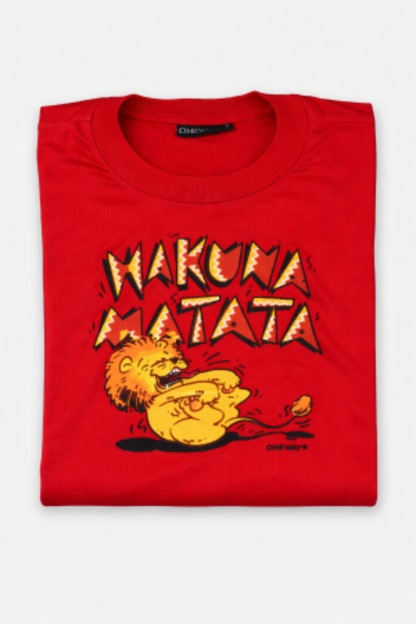 Hakuna Matata Printed T-Shirt - Simba Furaha Design