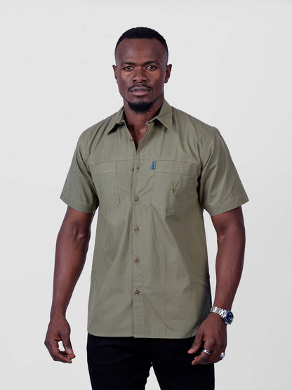 Kili Short Sleeve Safari Shirt – Made in Kenya | ONEWAY Kenya | Grey