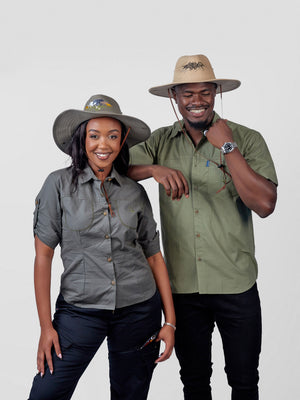 Kili Short Sleeve Safari Shirt – Made in Kenya | ONEWAY Kenya | Grey