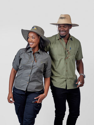 Kili Short Sleeve Safari Shirt – Made in Kenya | ONEWAY Kenya | Grey