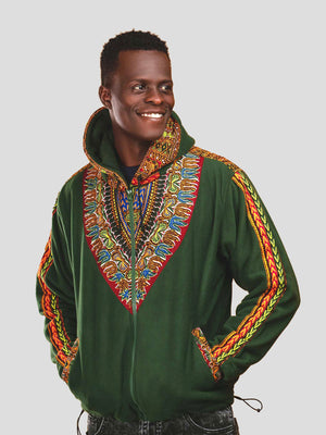 Dashiki Fleece Hoodie Jacket
