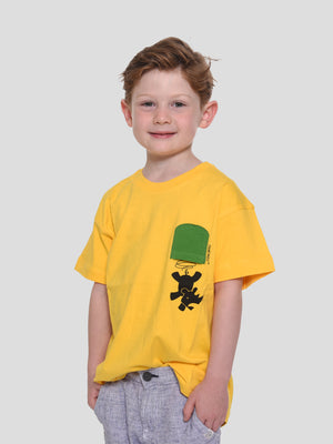 Falling Rhino + Pocket Kids T-Shirt