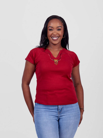 Steffi Rib Istanbul Beaded Ladies T-Shirt