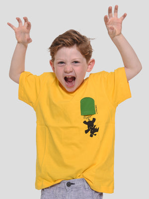 Falling Rhino + Pocket Kids T-Shirt