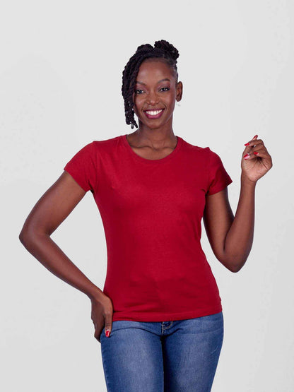 Oneway Kenya Women's Pure Cotton Plain Tee - Everyday Essential