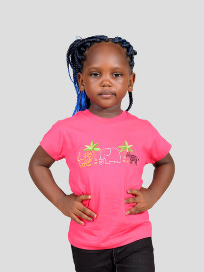 Animal At The Oasis Kids T-Shirt – Soft, Fun &amp; Adventure-Ready