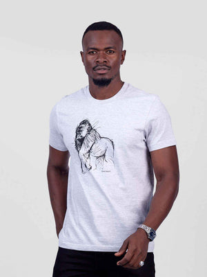 Oneway Kenya Gorilla Sketch Print T-Shirt – 100% Cotton
