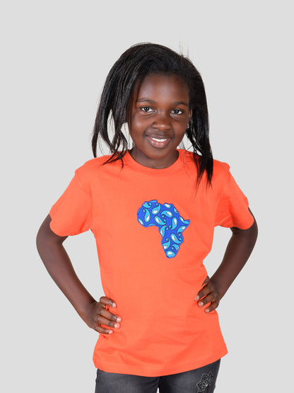 Africa Khanga Applique Kids T-Shirt | Authentic African Kidswear | Oneway