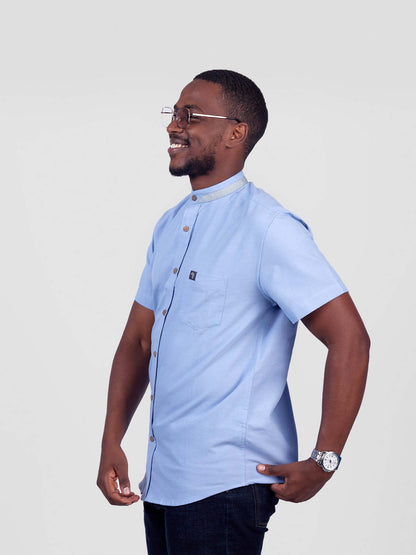 Oxford  short sleeve shirts blue