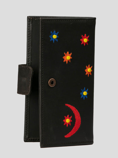 Embroidered and beaded 2 fold Ladies Wallet