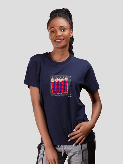 Masai Ladies With Shuka T-Shirt