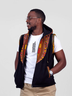 Dashiki Sleeveless Fleece Jacket