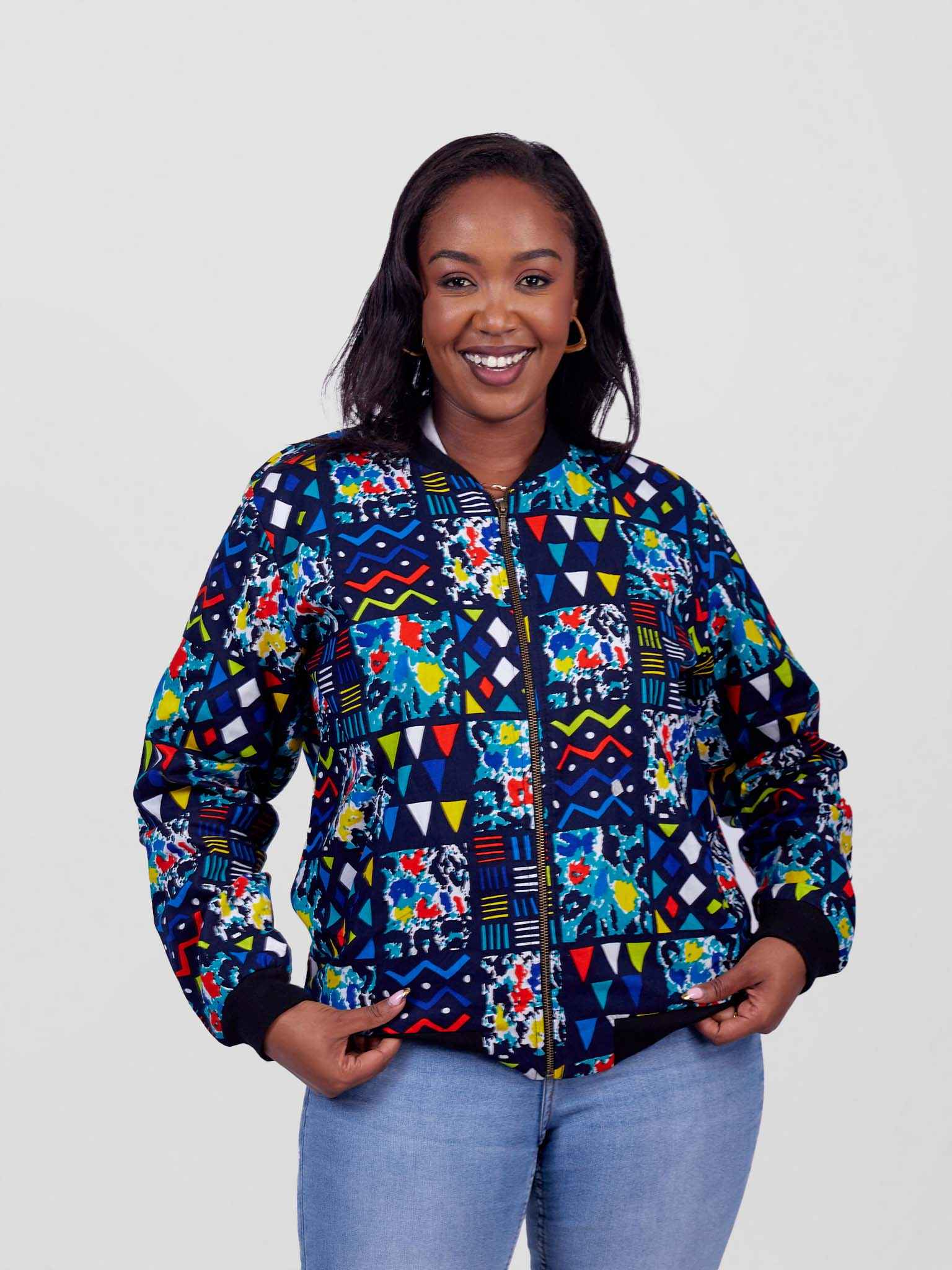 Ladies Jackets Floral Bomber Jacket Canada Kitenge Bomber Jacket