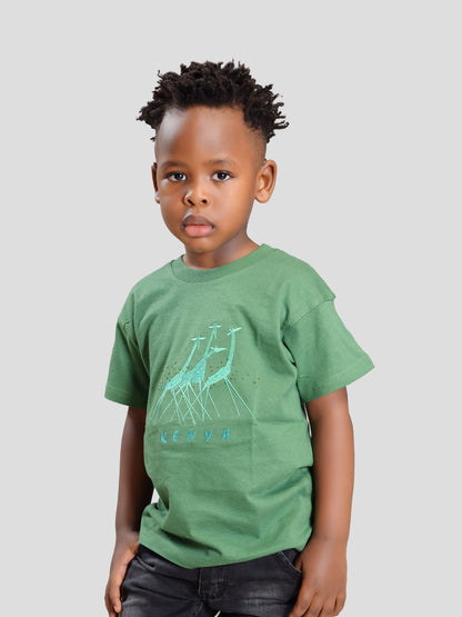 Running Giraffes Kids T-Shirt | Unique Animal Designs - Oneway Kenya