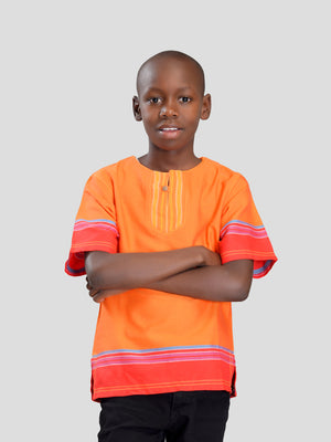 Kids Kikoy V-Neck Shirt