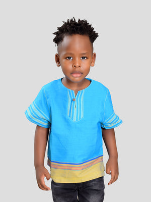 Kids Kikoy V-Neck Shirt