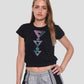Wakanda Crop-Top with Kitenge Applique