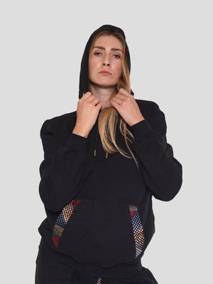 MU Cotton Fleece Hoodies with Kitenge