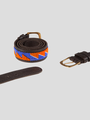 Handmade Maasai Beaded Leather Belt – Kenyan Artisan Design | Oneway Kenya Belts 750