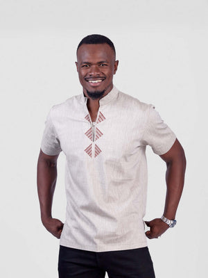 BW Men's Breathable Linen-Cotton Short Sleeve Shirt | Oneway Kenya