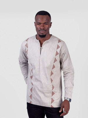 Effortless Style: Linen BW Long Sleeved Shirt by Oneway Kenya