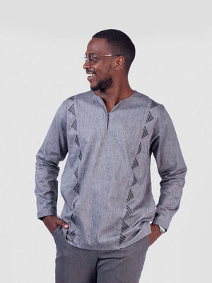 Oneway Kenya Linen BW Long Sleeved Shirts – Shop Now-Grey