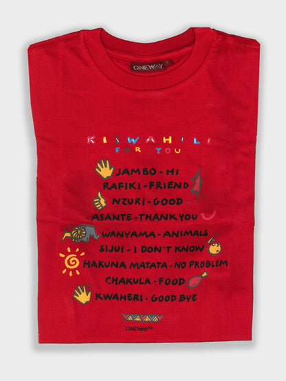 Kiswahili Kids T-Shirt | Ethical African Kidswear from Oneway Kenya