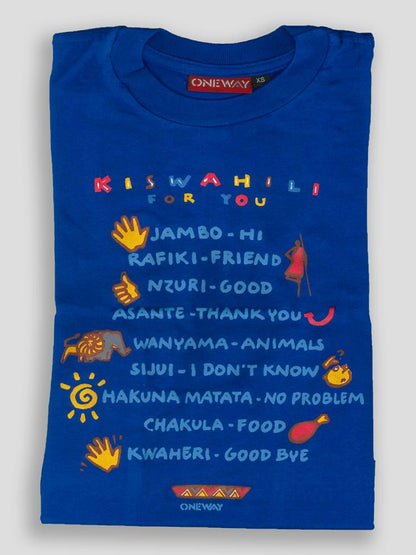 Kiswahili For You Kids T-Shirt | Ethical African Kidswear | Oneway Kenya