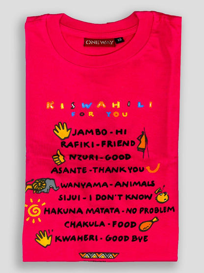 Kiswahili For You Kids T-Shirt | Ethical African Kidswear | Oneway Kenya