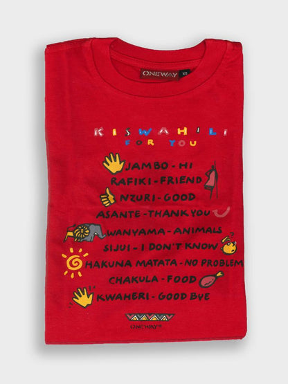 Kiswahili For You Kids T-Shirt | Ethical African Kidswear | Oneway Kenya
