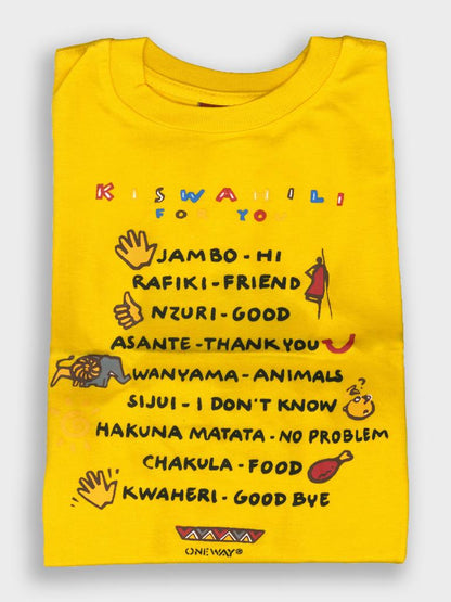 Kiswahili For You Kids T-Shirt | Ethical African Kidswear | Oneway Kenya