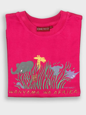 Wanyama wa Africa Kids T-Shirt | African Animals Kidswear | Oneway Kenya