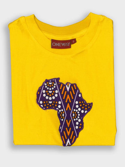 Africa Khanga Applique Kids T-Shirt | Authentic African Kidswear | Oneway