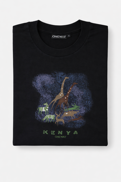 Oneway Kenya Cave Paintings T-Shirt – Premium 100% Cotton Kenya T-shirts