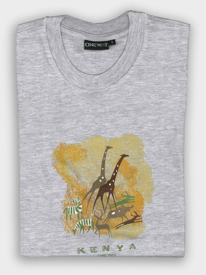 Oneway Kenya Cave Paintings T-Shirt – 100% Cotton