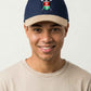 Kenya Shield Leather Cap - Embroidered Peak Cap for Stylish Protection