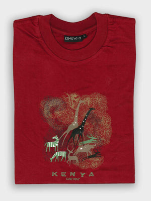 Oneway Kenya Cave Paintings T-Shirt – 100% Cotton