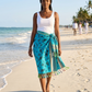 Printed Kikoy Wrap – Kichane Design (100% Cotton) Orange
