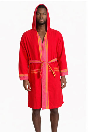 Kikoy Bathrobe / Gown – Handmade Kenyan Cotton Robe by Oneway Kenya