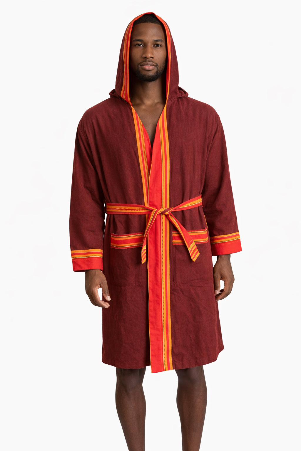 Kikoy Bathrobe / Gown – Handmade Kenyan Cotton Robe by Oneway Kenya