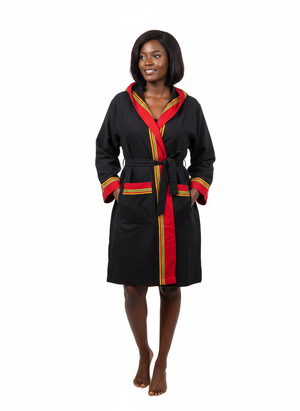 Kikoy Bathrobe / Gown – Handmade Kenyan Cotton Robe by Oneway Kenya