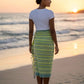 Kikoy Towel Lime Stripe - Vibrant, Versatile Beach & Bath Essential
