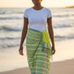 Kikoy Towel Lime Stripe - Vibrant, Versatile Beach & Bath Essential